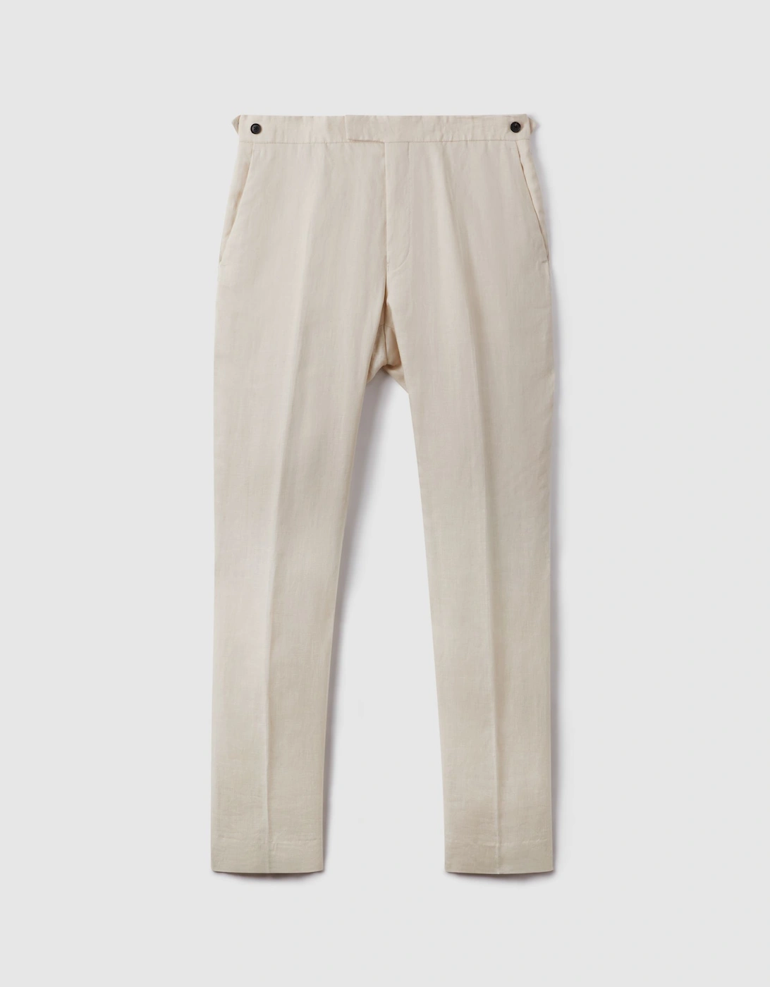 Slim Fit Linen Adjuster Trousers, 2 of 1