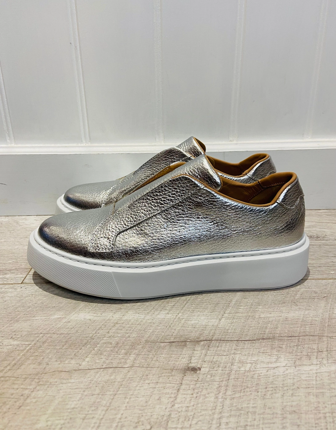 Silver slip on trainer, 3 of 2