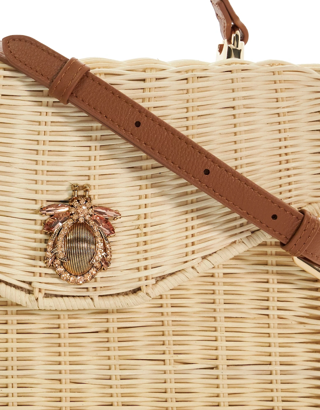 Accessories Delliha - Rattan Bag With Jewelled Bug Embellishment