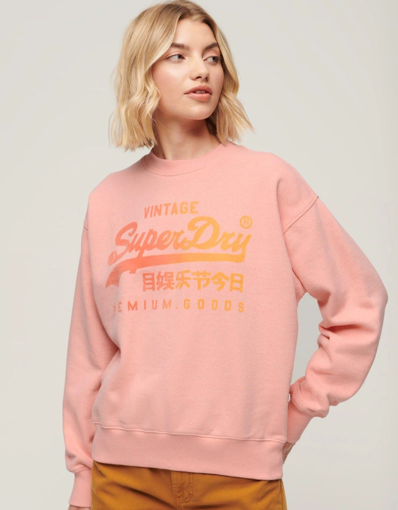 Tonal Loose Sweatshirt - Pink