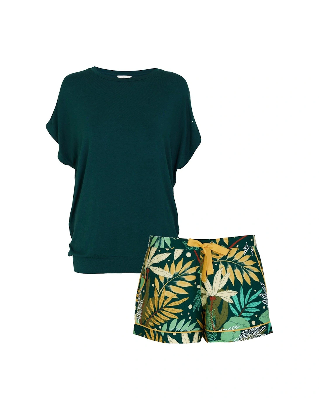 Slouch Jersey Pyjama Top & Woven Shorts, 2 of 1