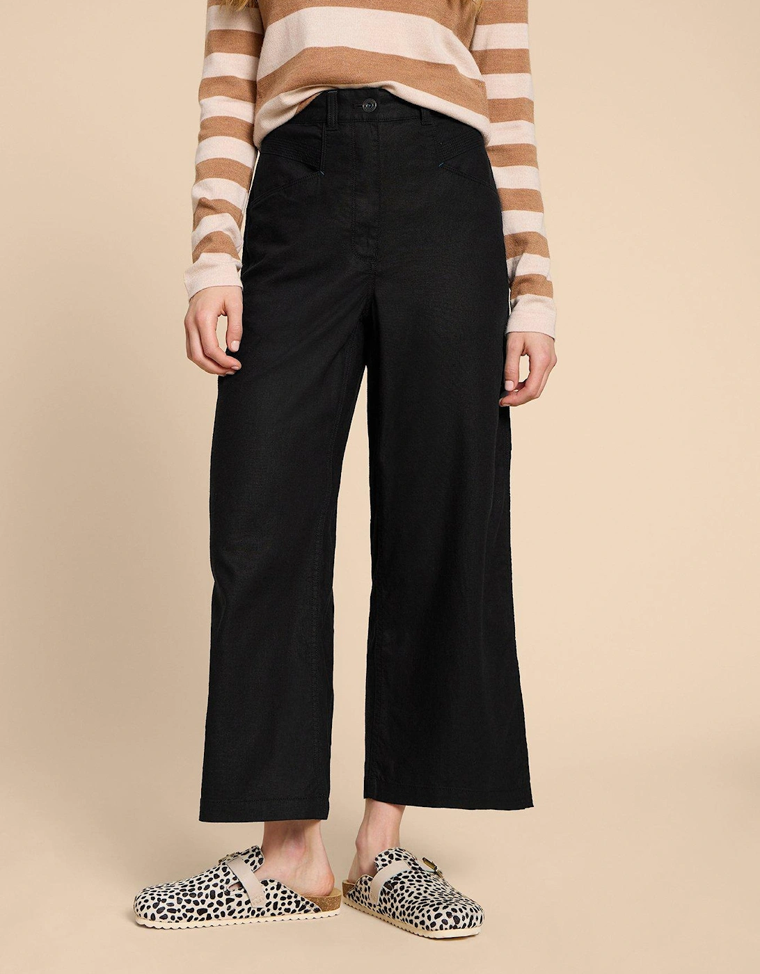 Harper Linen Blend Trouser - Black, 2 of 1