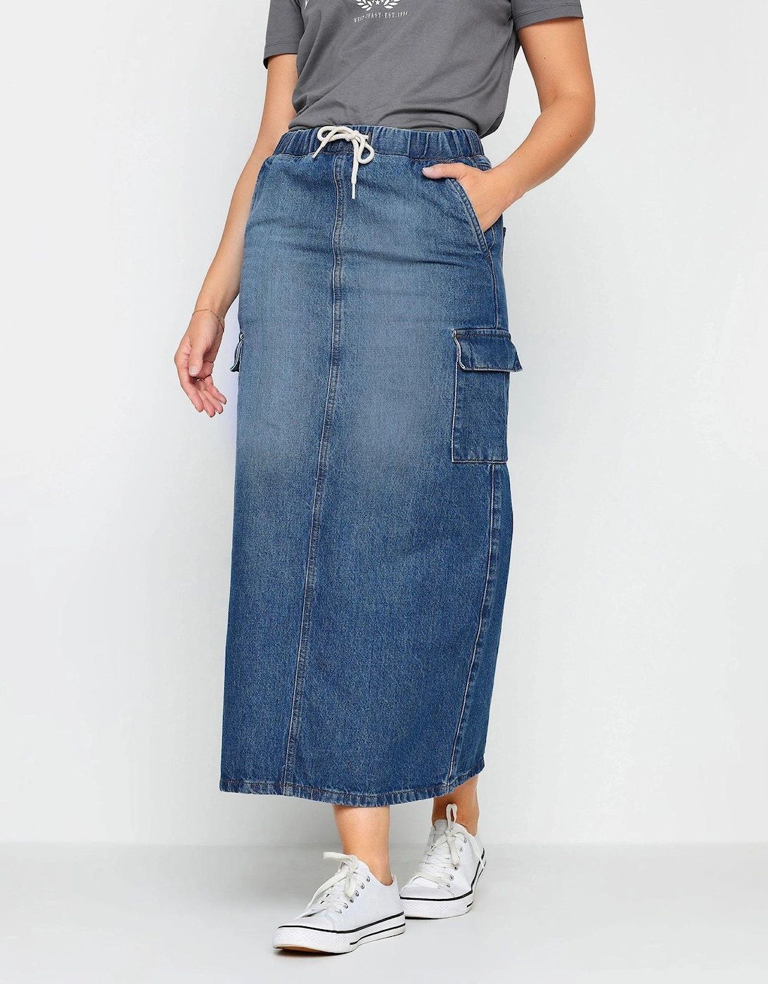 Tall Denim Maxi Skirt, 2 of 1