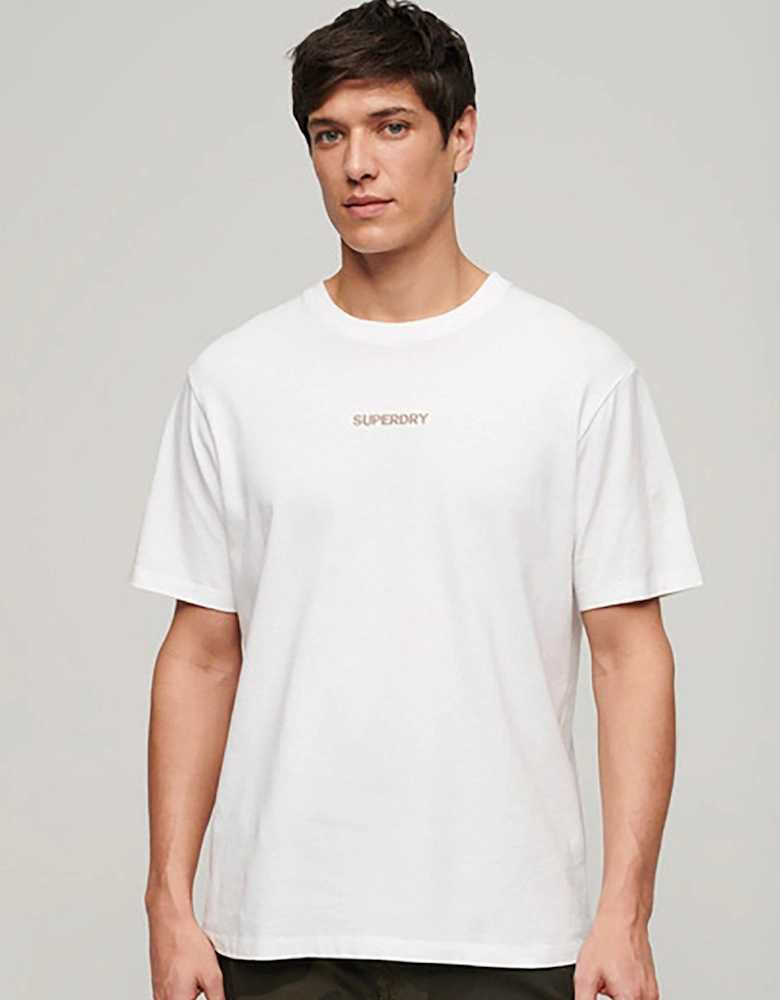 Micro Logo Graphic Loose T-shirt - White