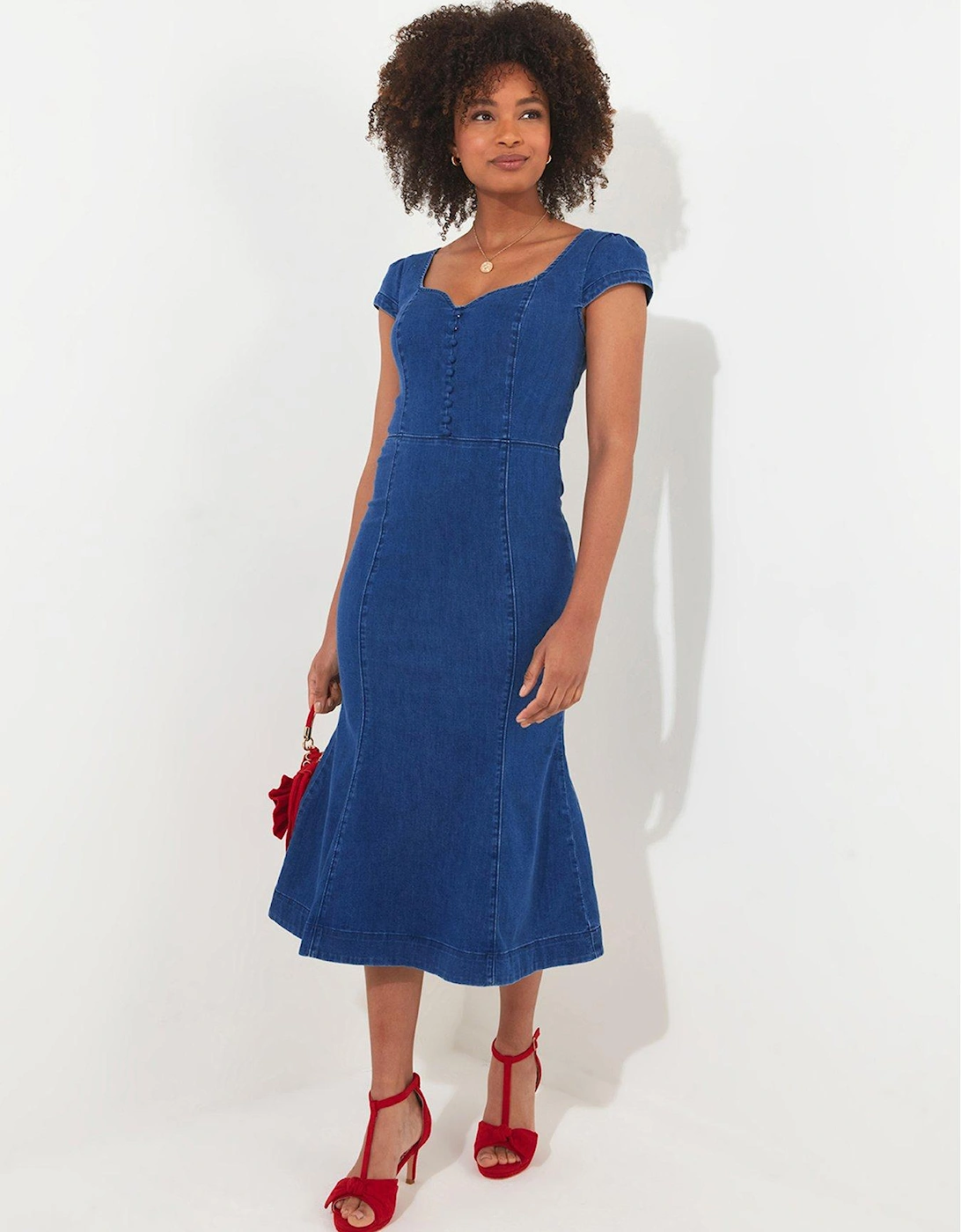 Marcie Denim Dress - Blue, 2 of 1