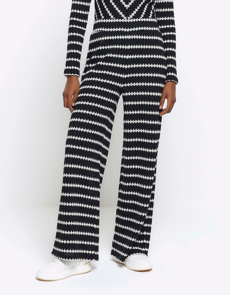 Leg Crochet Trouser - Black