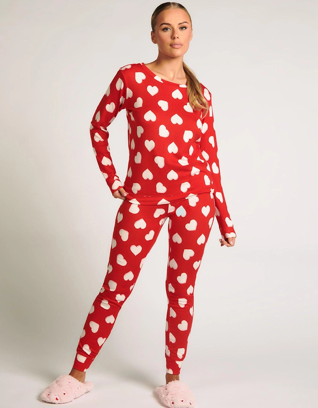 Soft Touch Twosie Red Heart Print Set - Red & White, 2 of 1