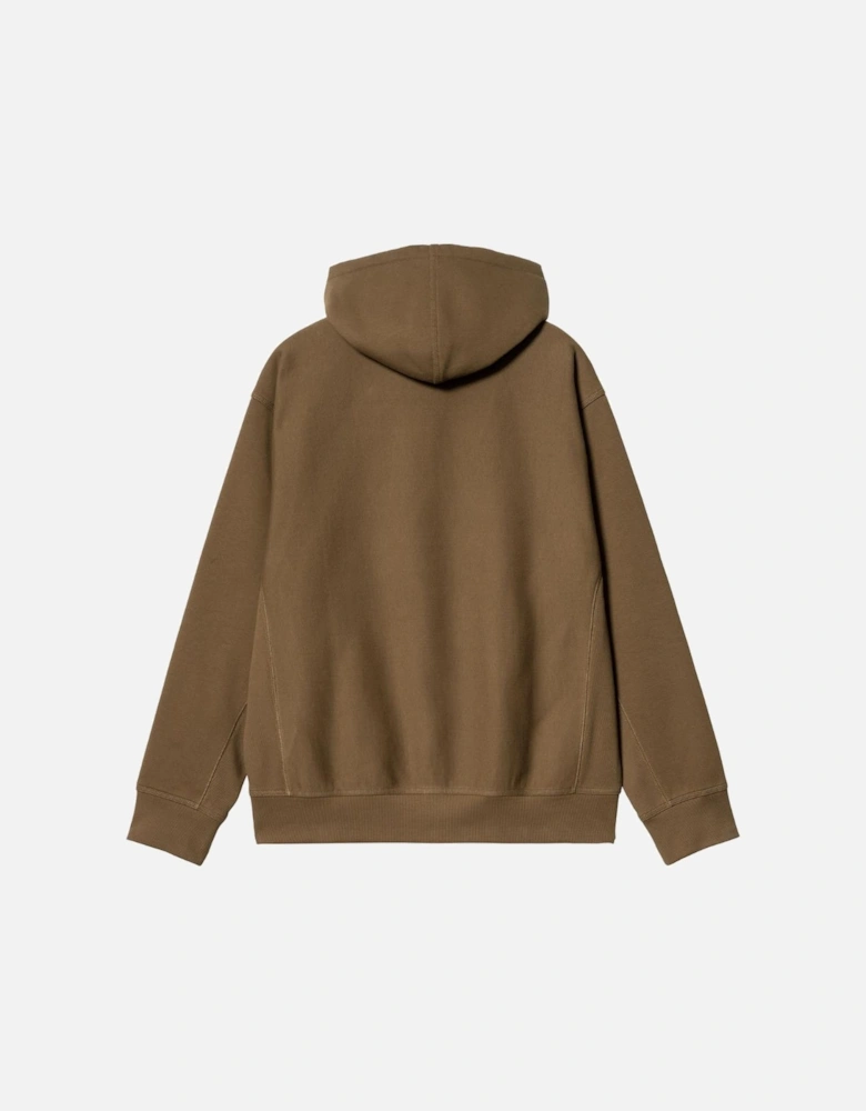 Hooded American Script Sweatshirt - Lumber