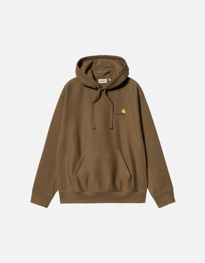 Hooded American Script Sweatshirt - Lumber