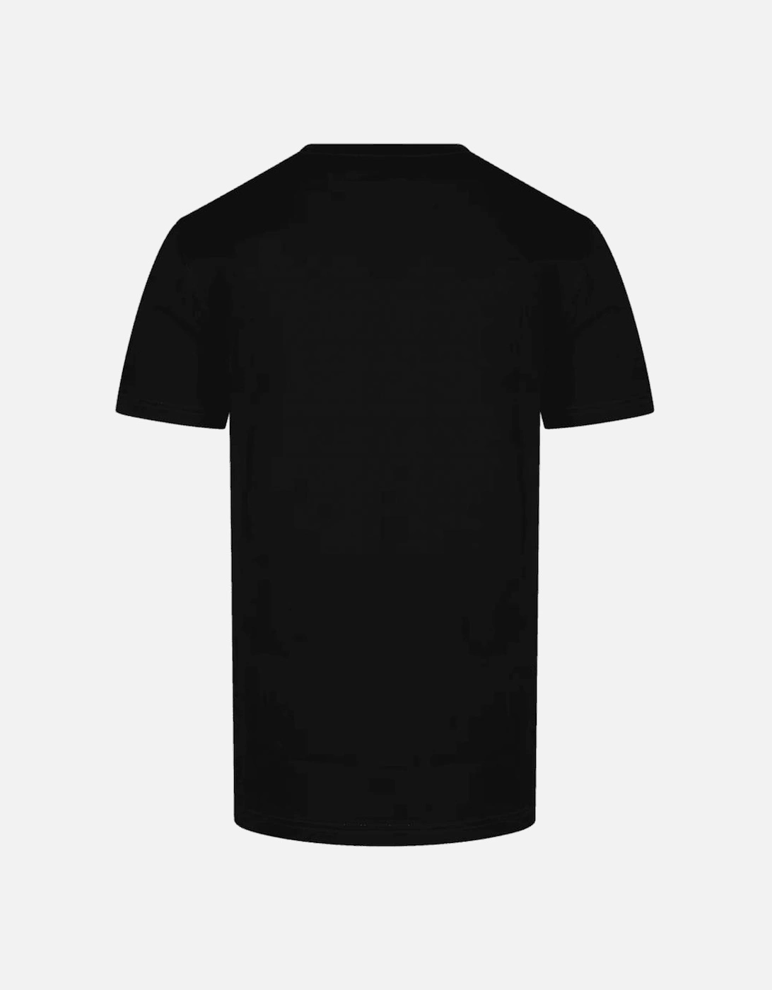 T-DIEGOR-K69 Embroidered Logo Graphic Cotton Black T-Shirt