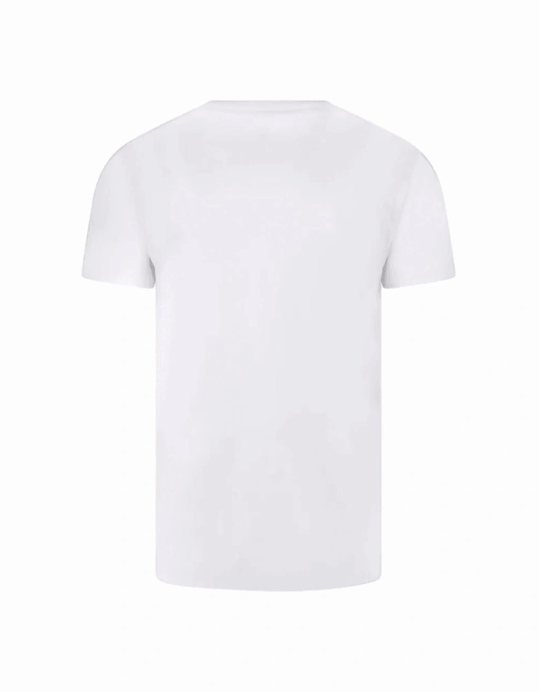 T-DIEGOR-K69 Embroidered Logo Graphic Cotton White T-Shirt