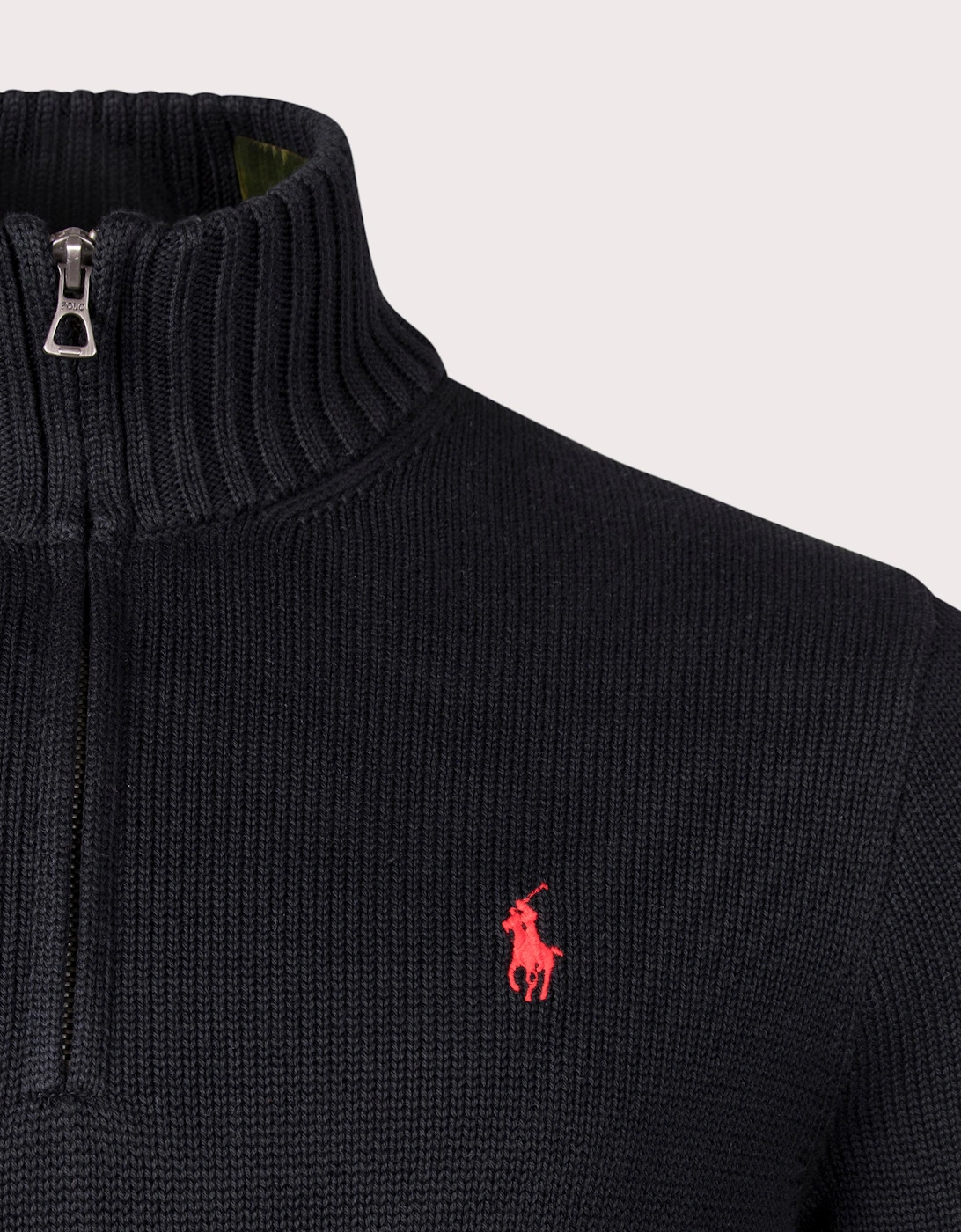 Mesh-Knit Cotton Quarter Zip Pullover