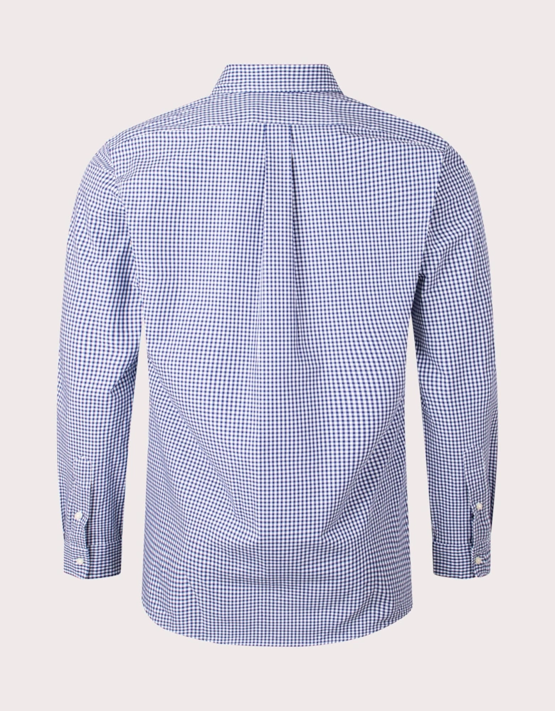 Custom Fit Gingham Stretch Poplin Shirt