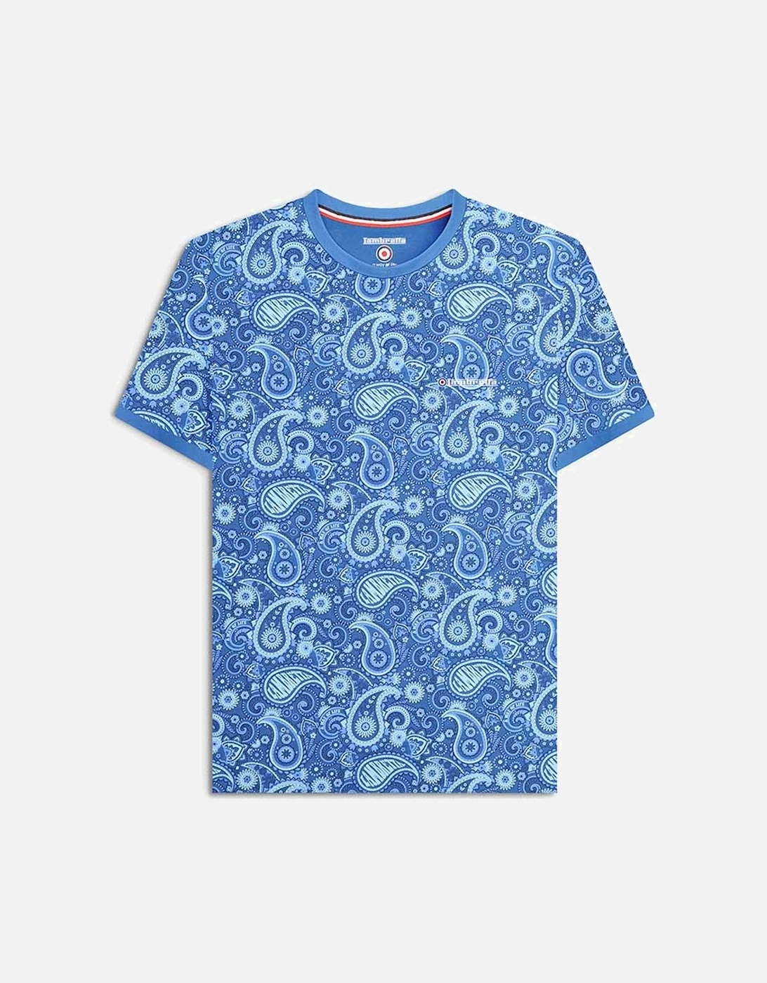 Mens Paisley Crew Neck Cotton T-Shirt