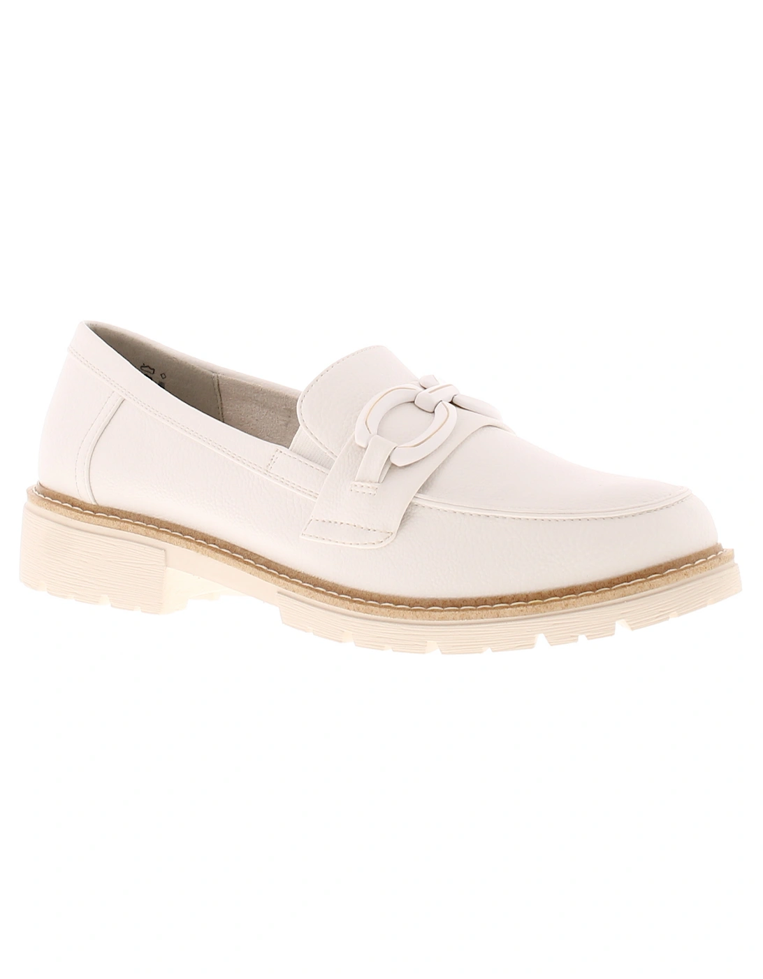Womens Loafer Shoes Jorja Slip On white UK Size, 6 of 5