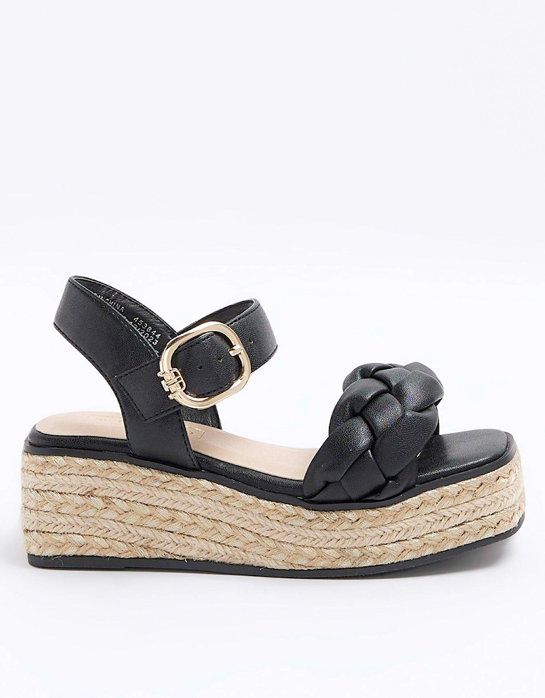 Girls Plait Wedge Shoes - Black, 2 of 1