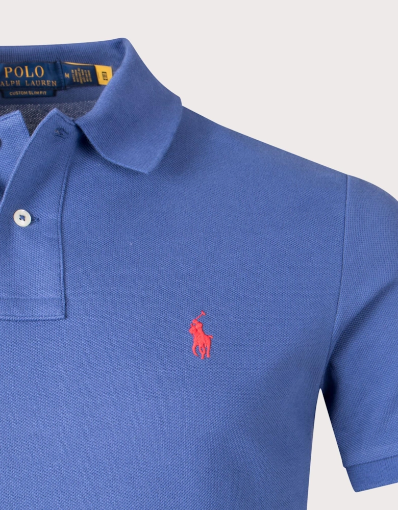 Custom Slim Fit Mesh Polo Shirt