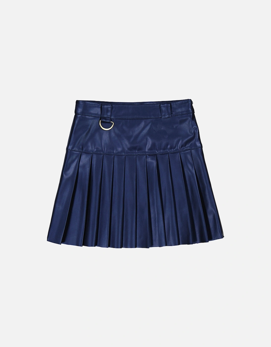 blue faux leather skirt, 2 of 1