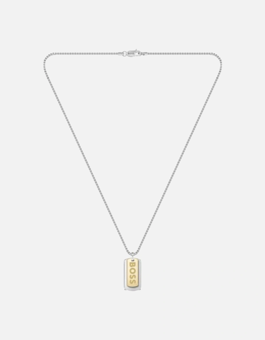 BOSS Devon Two Tone Tag Necklace, 3 of 2