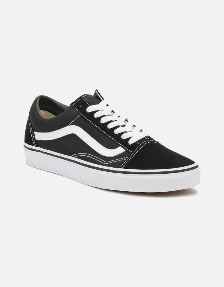 Womens Black / White Canvas Trainers