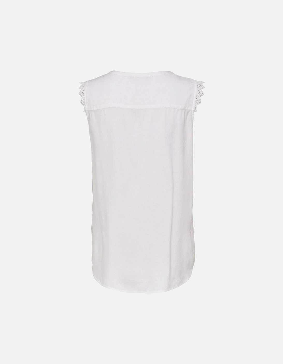 Kimmi Detailed Sleeveless Top - White