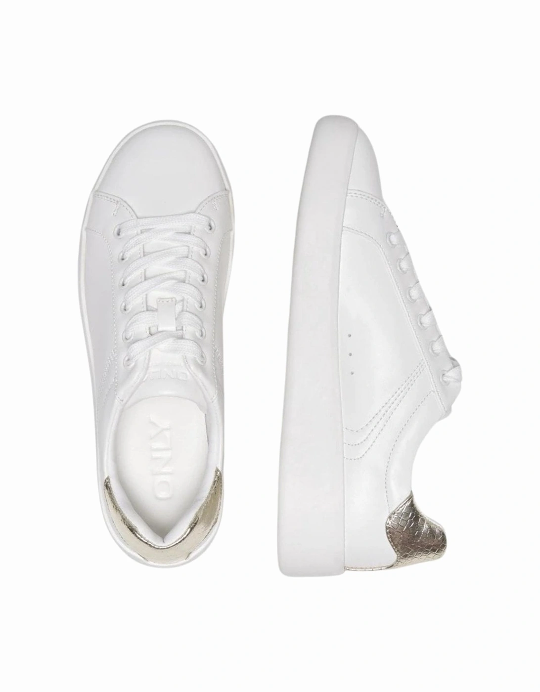Soul-4 Flux Leather Trainers - White / Gold