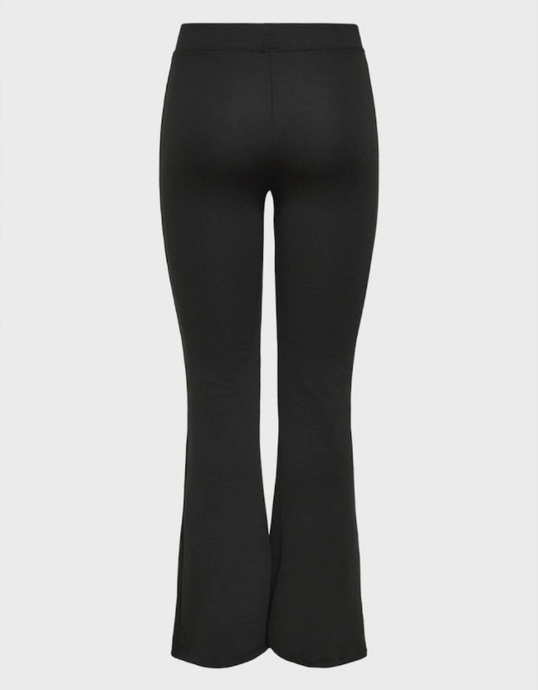 Fever Strech Flaired Trousers - Black