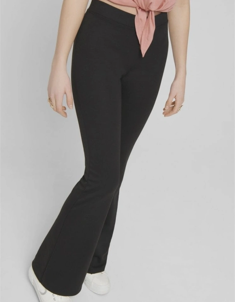 Fever Strech Flaired Trousers - Black