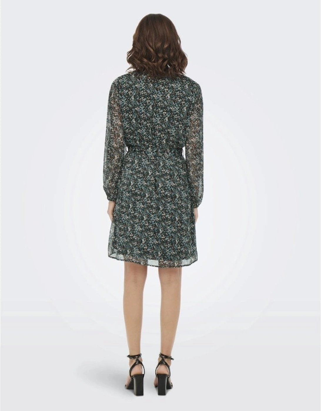 Cera 3/4 Short Dress - Balsam Green FALL DITSY