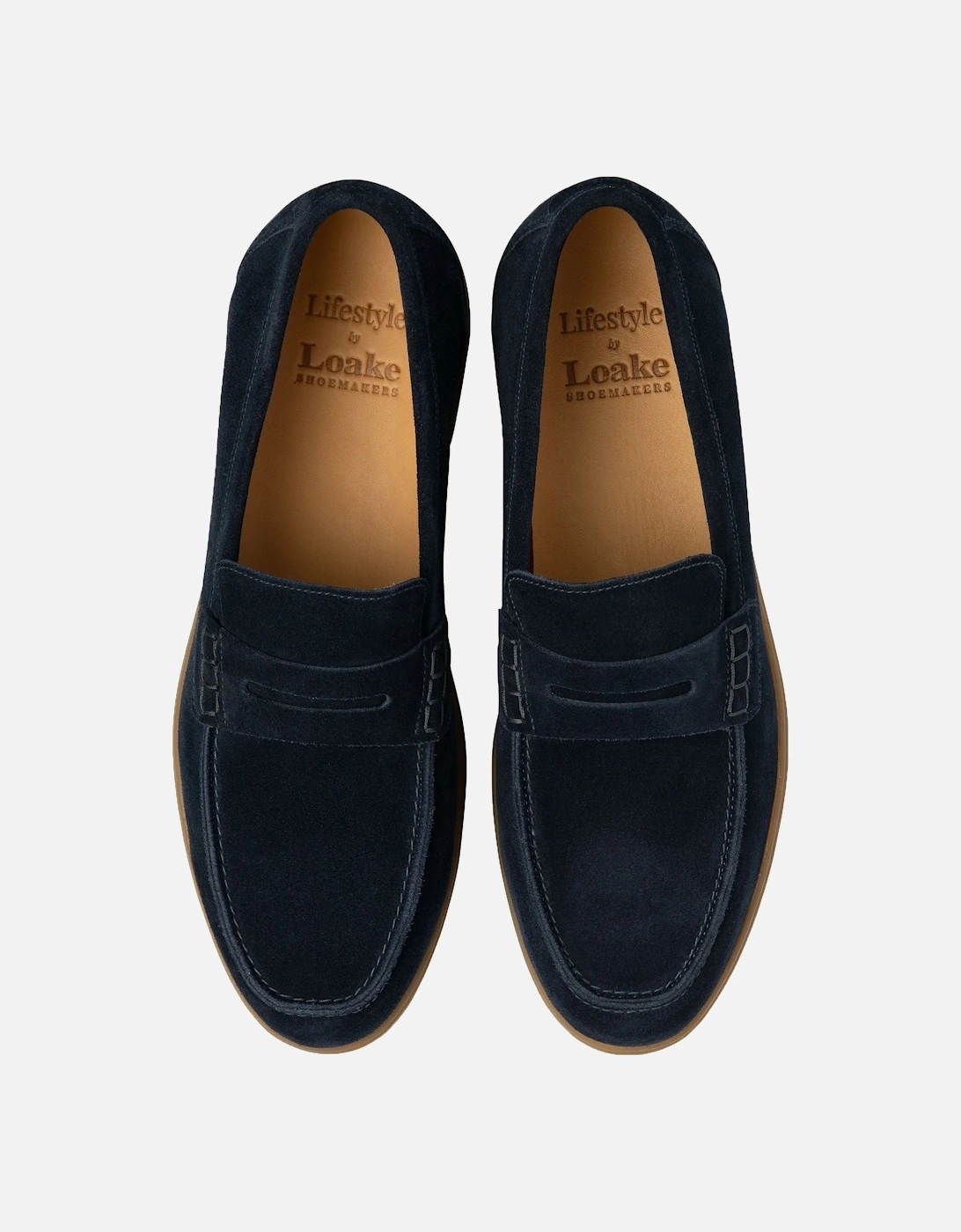 Lucca Navy Suede Loafer Navy