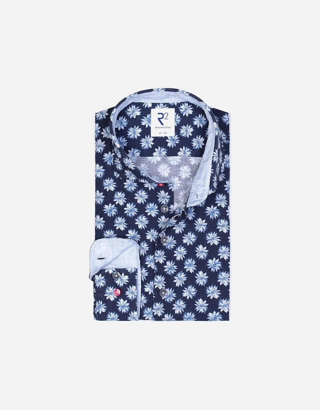 Floral Linen Shirt Blue, 4 of 3