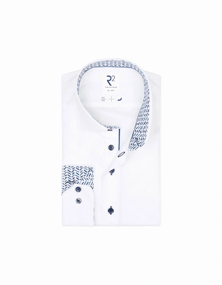 Cut Away Collar Shirt White