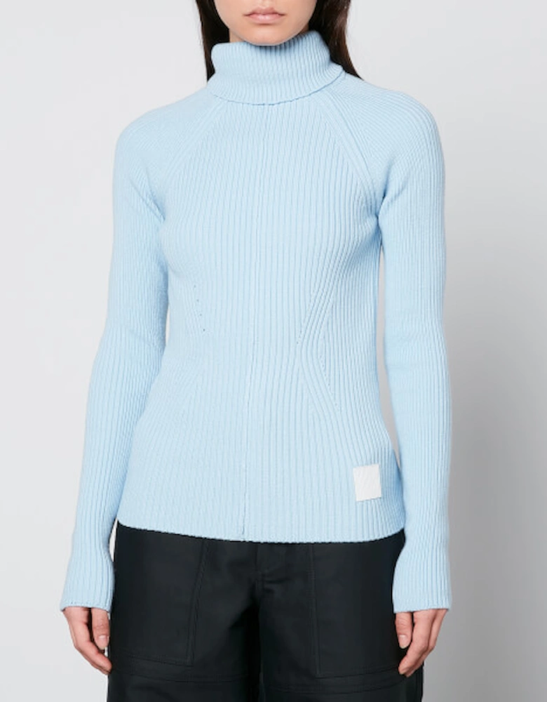 Ribbed Wool-Blend Turtleneck Jumper