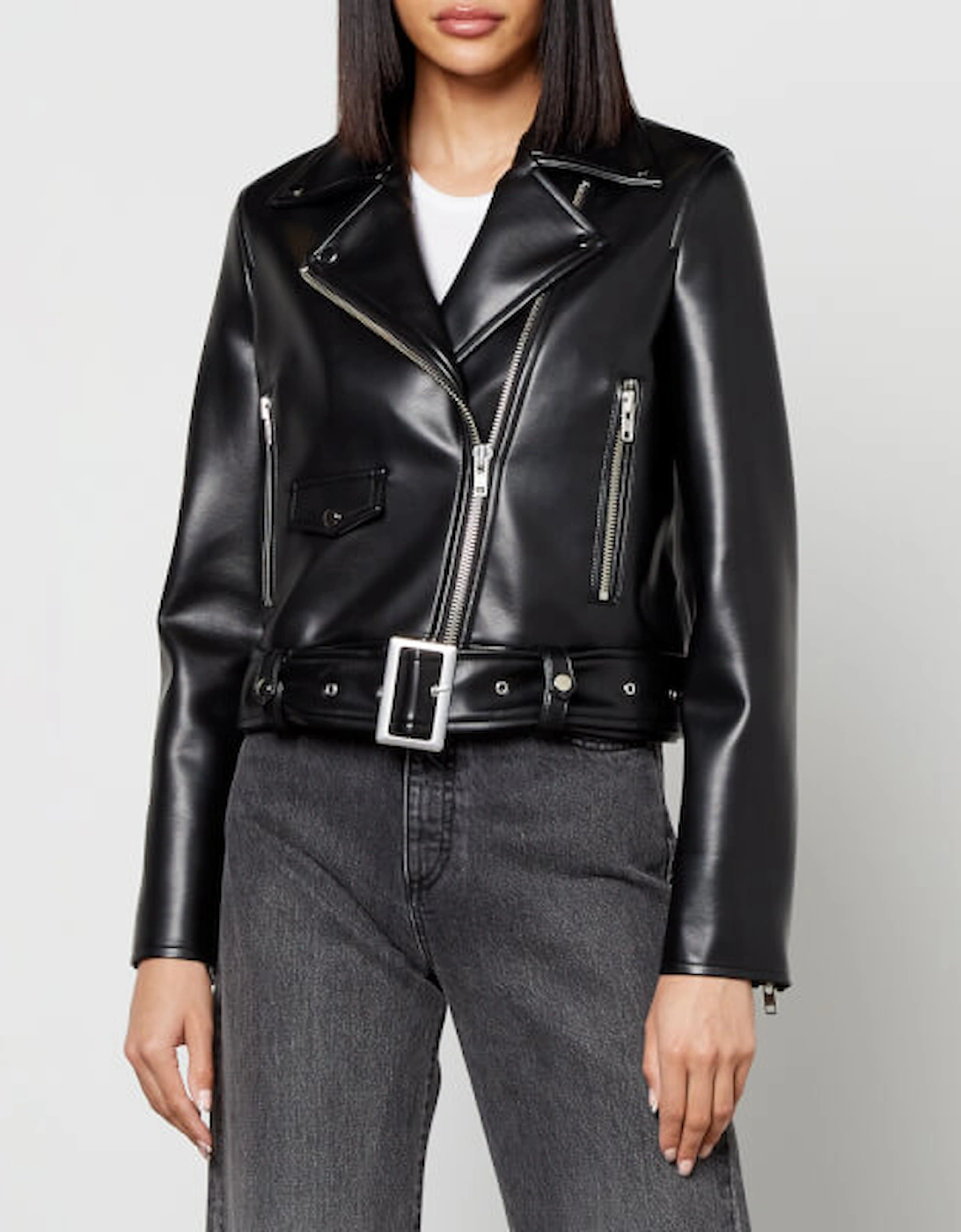 Faux Leather Esmeralda Biker Jacket, 2 of 1