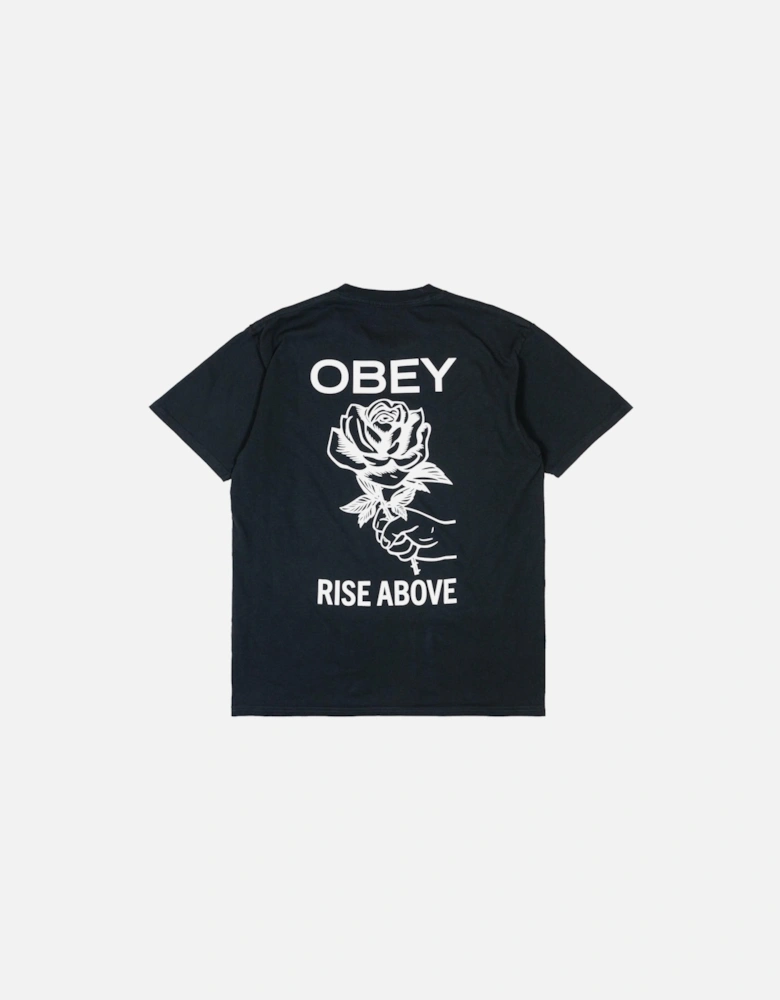 Rise Above Rose T-Shirt - Pigment Vintage Black