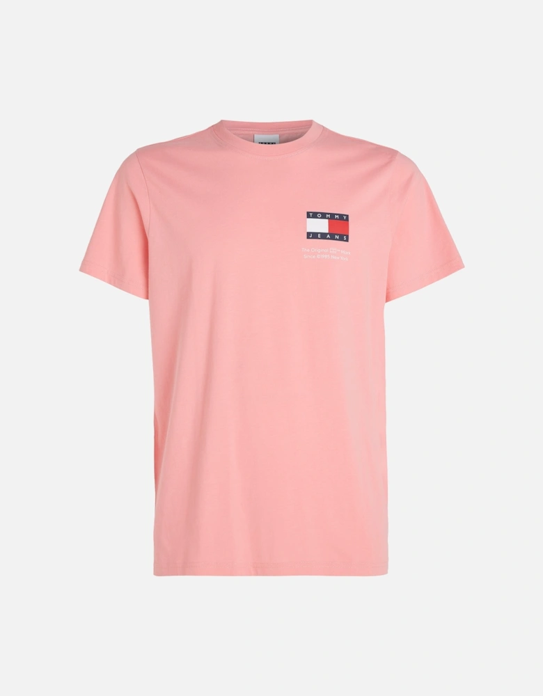 Mens Slim Essential Flag T-Shirt (Pink)