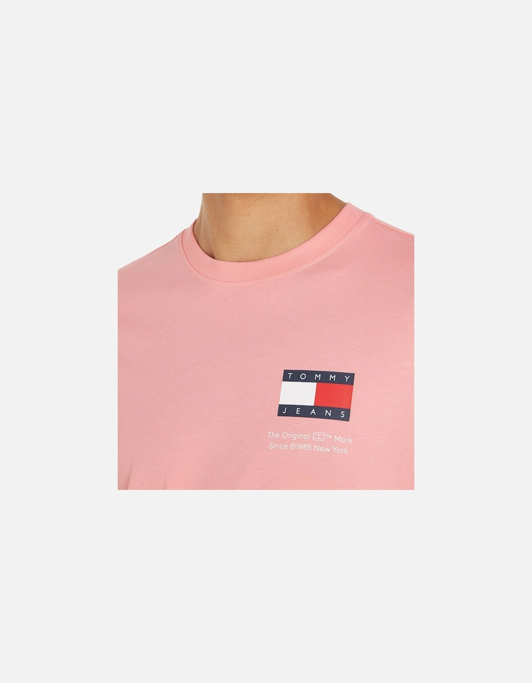 Mens Slim Essential Flag T-Shirt (Pink)