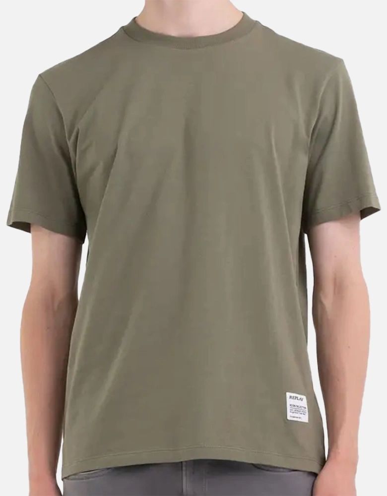 Mens Shoulder Logo T-Shirt (Khaki)