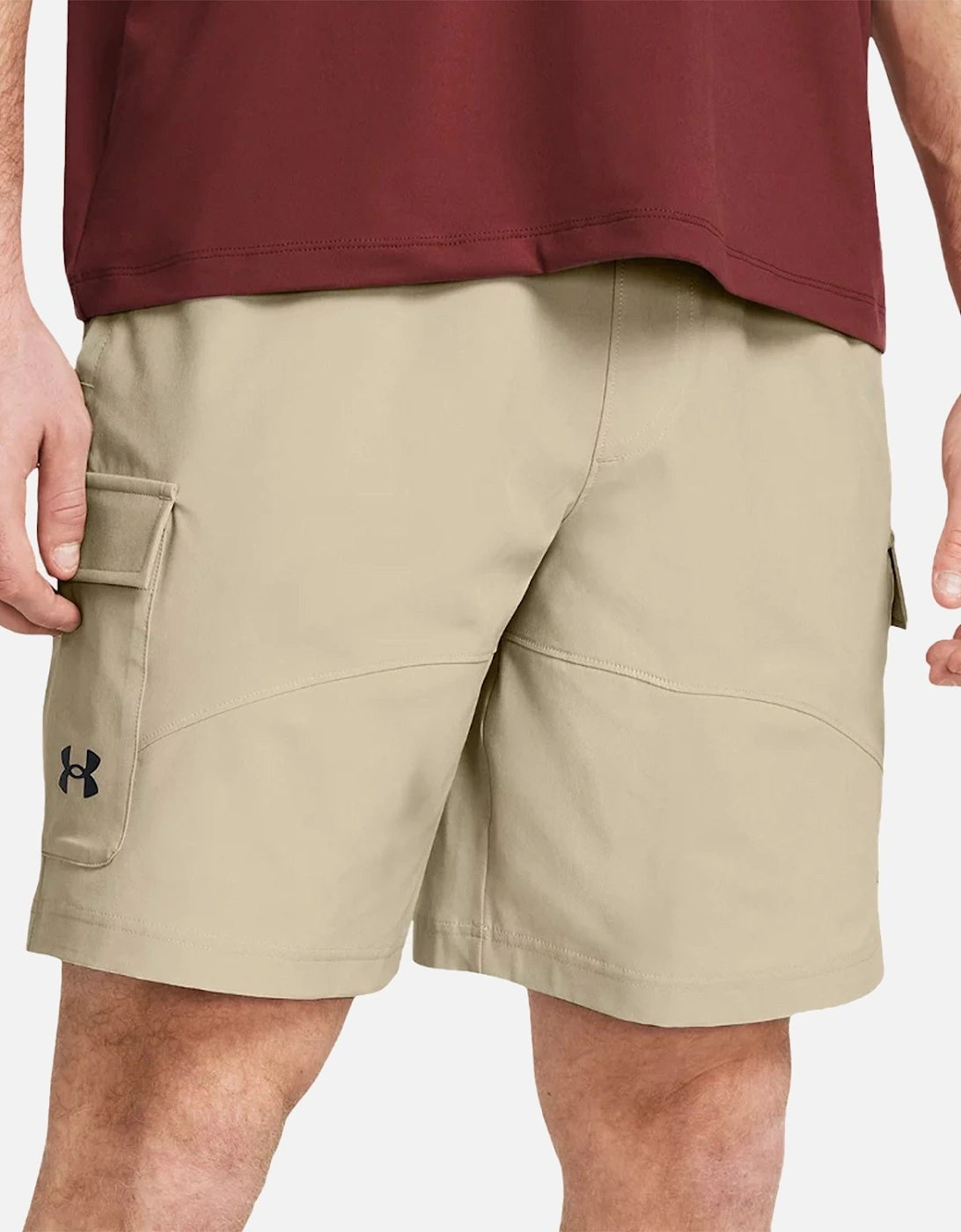 Mens Stretch Woven Cargo Shorts (Rock), 5 of 4