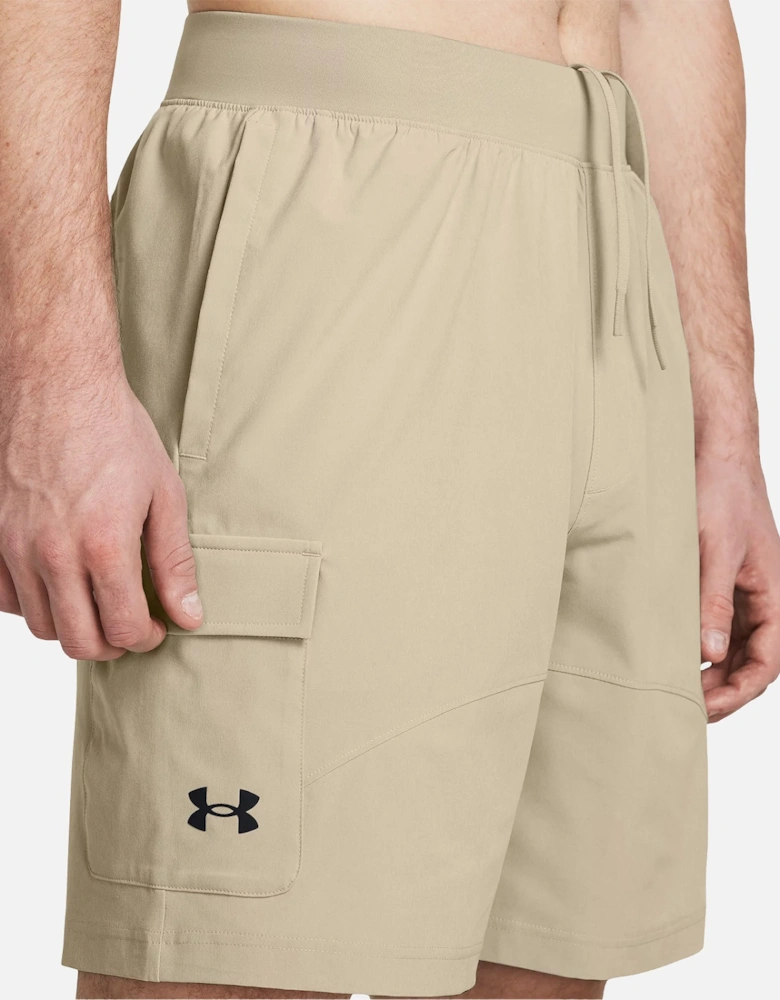 Mens Stretch Woven Cargo Shorts (Rock)