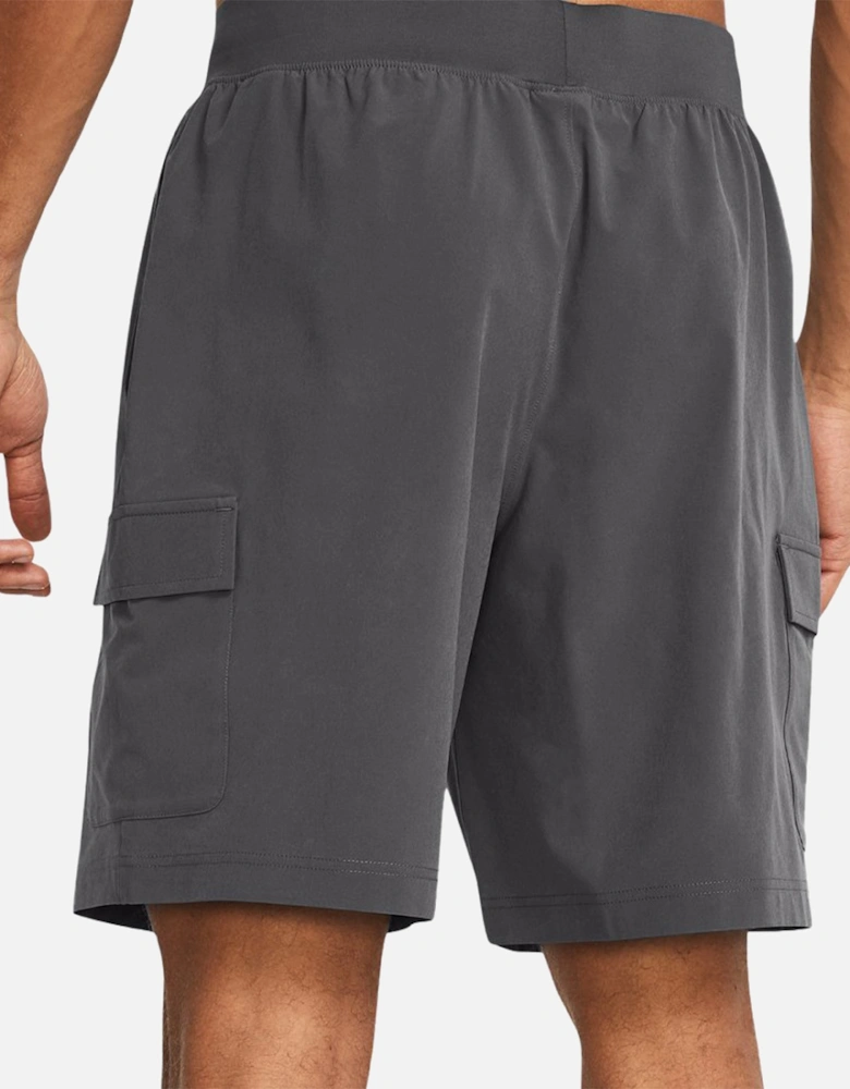 Mens Stretch Woven Cargo Shorts (Grey)