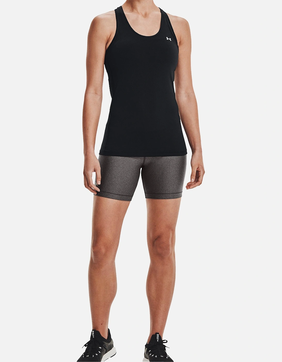 Womens HeatGear Racer Tank Top (Black)