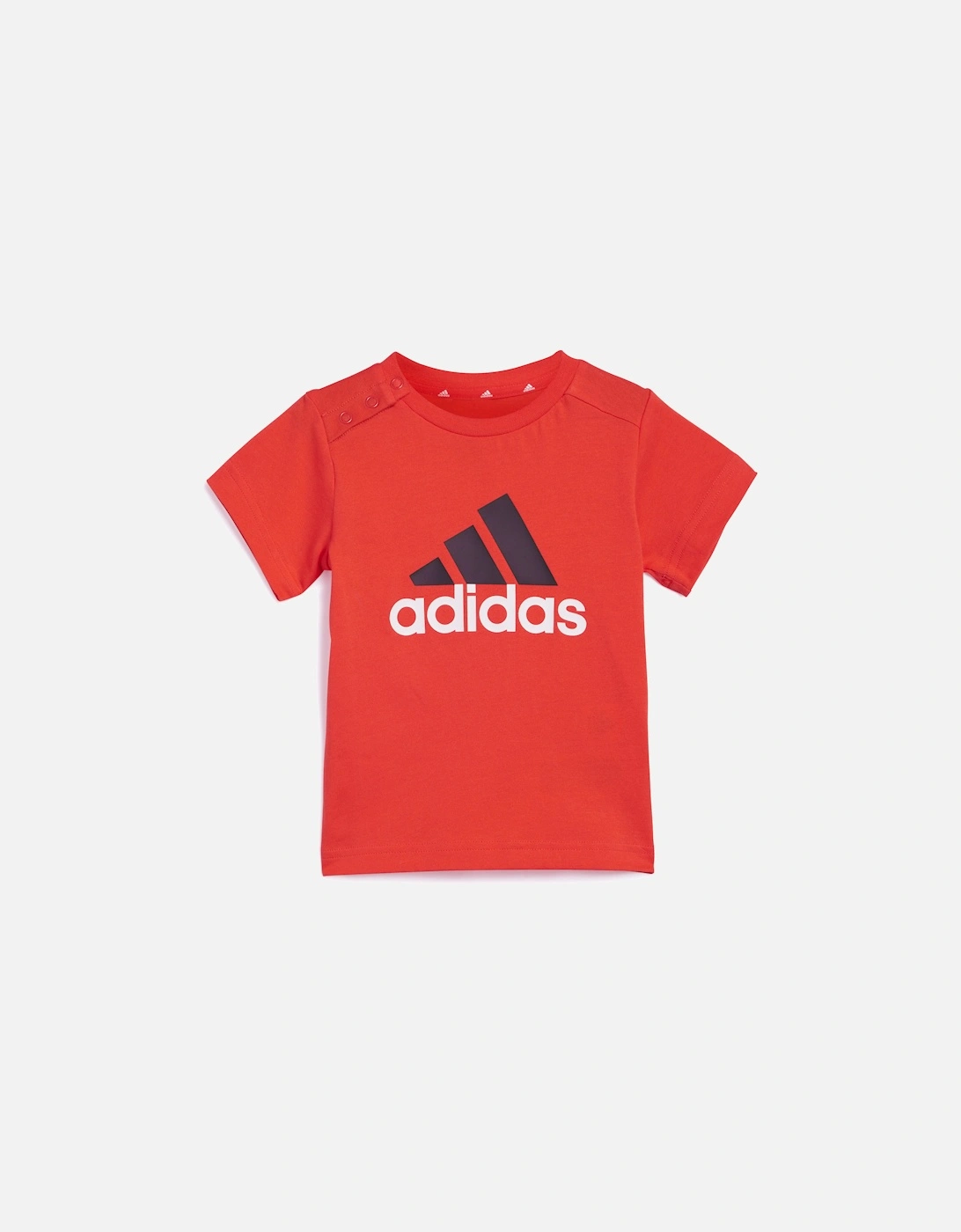 Infants Big Logo T-Shirt & Shorts Set (Red/Black)