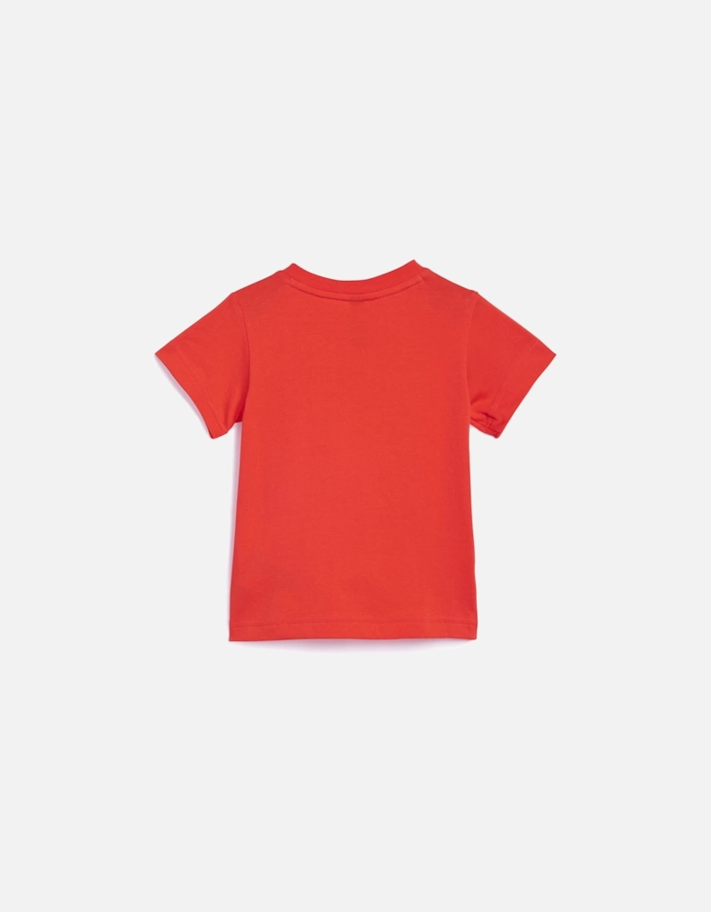 Infants Big Logo T-Shirt & Shorts Set (Red/Black)