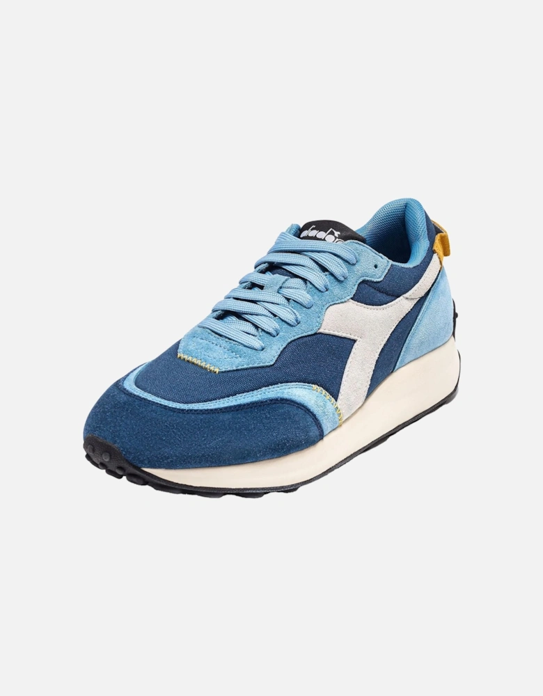 Mens Race Suede Trainers (Blue)