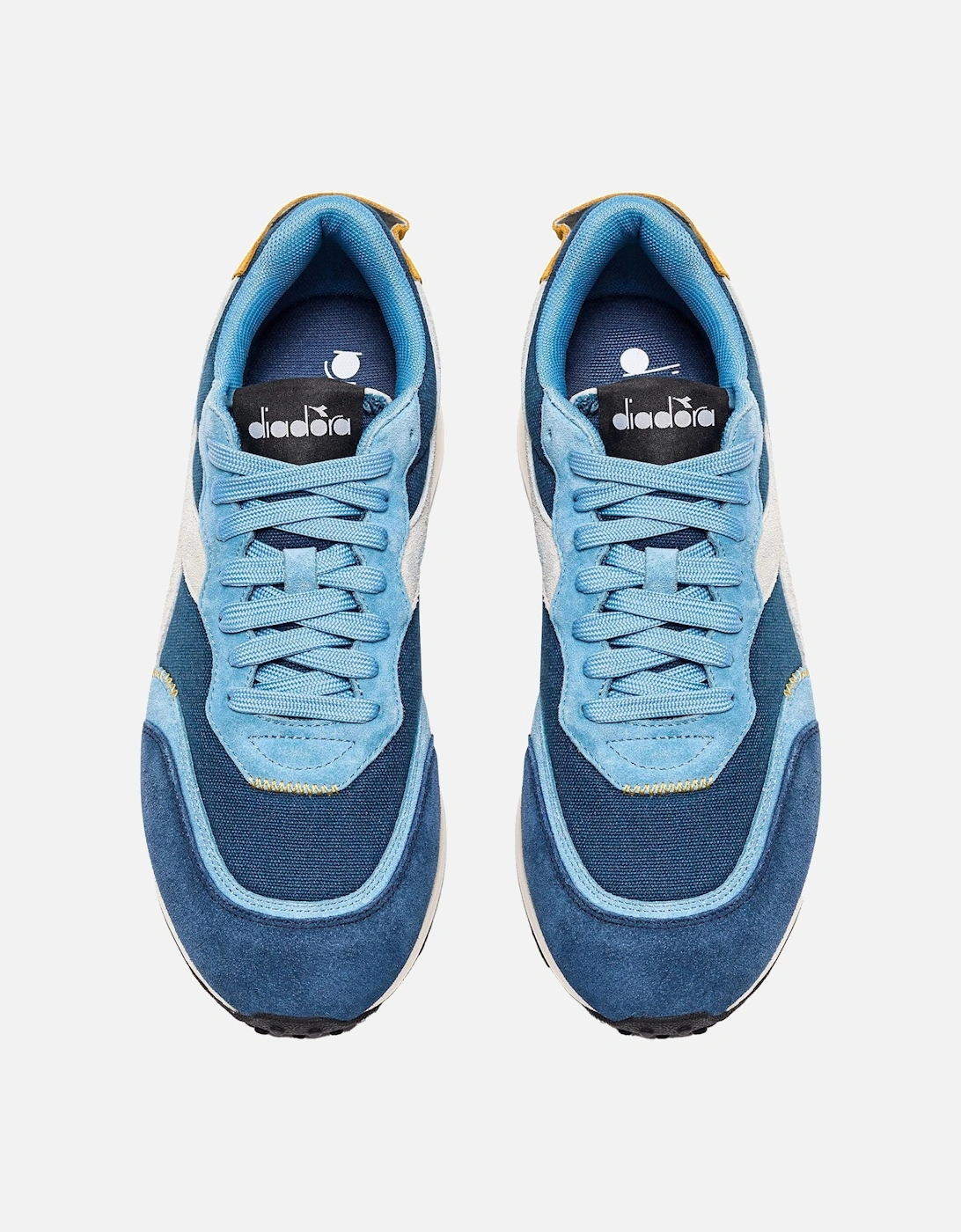 Mens Race Suede Trainers (Blue)