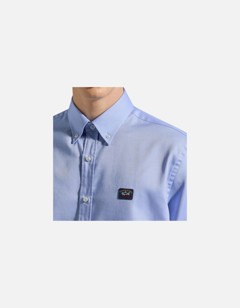 Mens S/S Emb Logo Oxford Shirt (Blue)