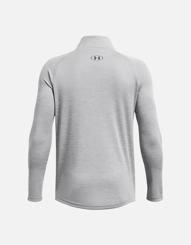 Youths Textured Tech 1/2 Zip Sweatshirt (Grey)