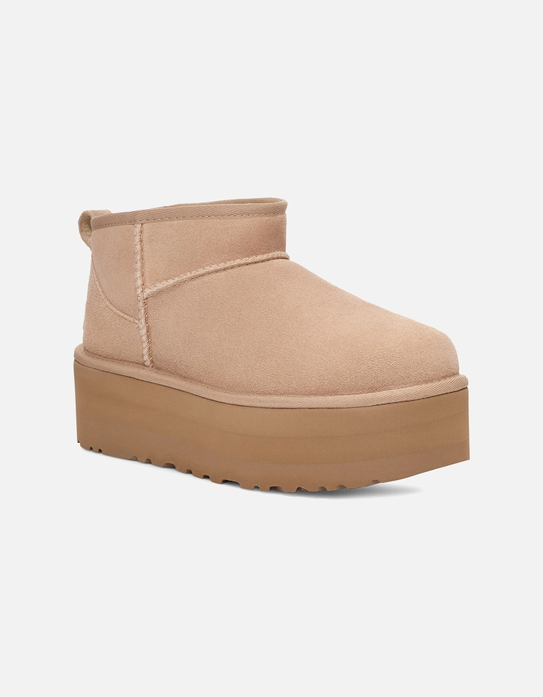 Womens Classic Ultra Mini Platform Boots (Sand)