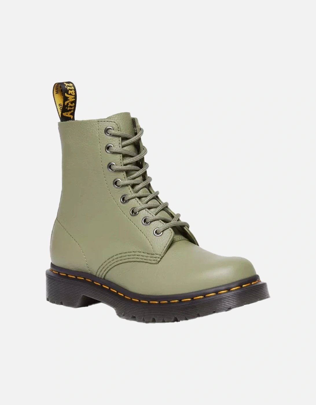 Dr. Martens Womens 1460 Pascal Virginia Leather Boots (Olive), 9 of 8